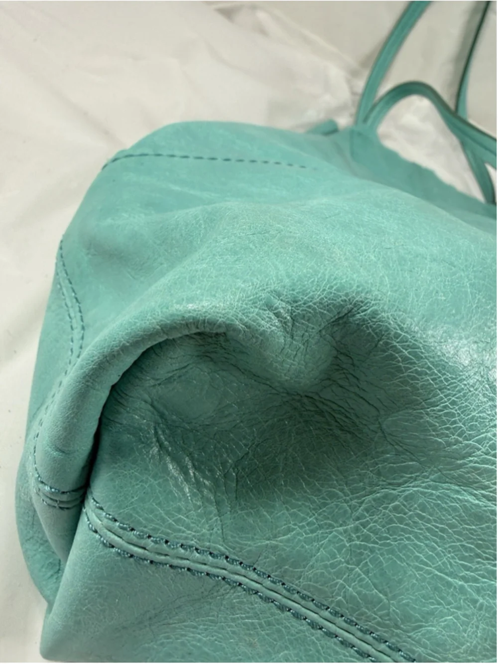 Trina Turk Banana Republic leather tote turquoise Limited edition